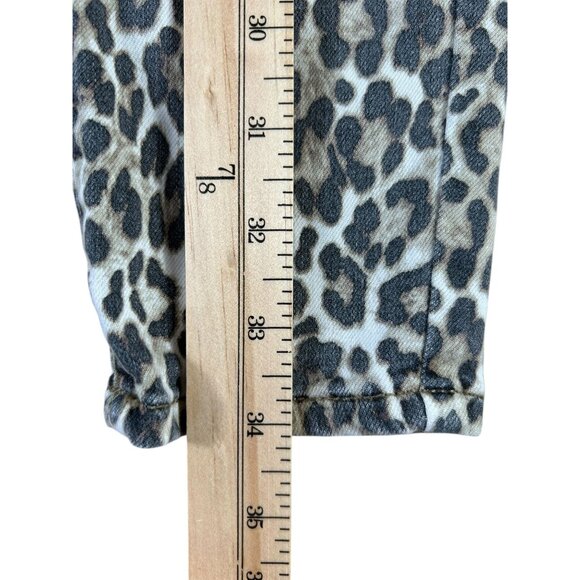 American Eagle Leopard Print Jegging Jeans Women's Sz 4 X -Short Ankle Stretch - Picture 7 of 13